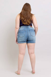 Judy Blue - High Waist Tummy Control Double Waistband Shorts