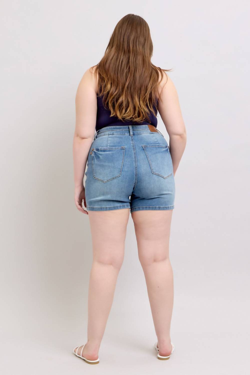 Judy Blue - High Waist Tummy Control Double Waistband Shorts