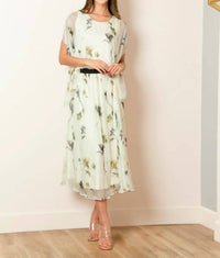 Jessie Liu - Printed Silk Drape Blouse