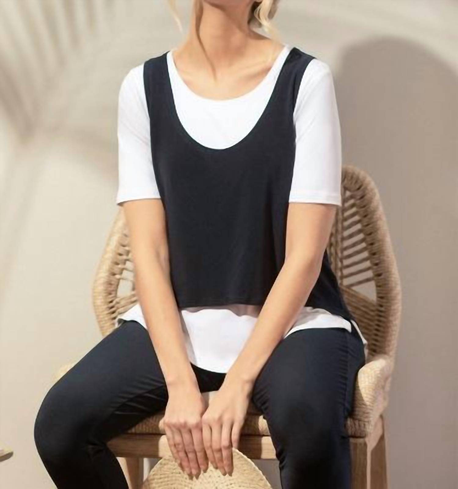 Sympli - Pleat Back Smock Top