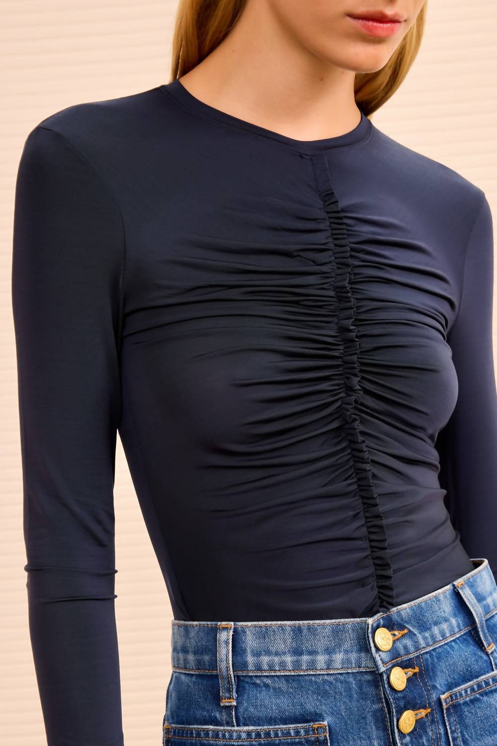 Ulla Johnson - Asha Ruched Long Sleeve Top