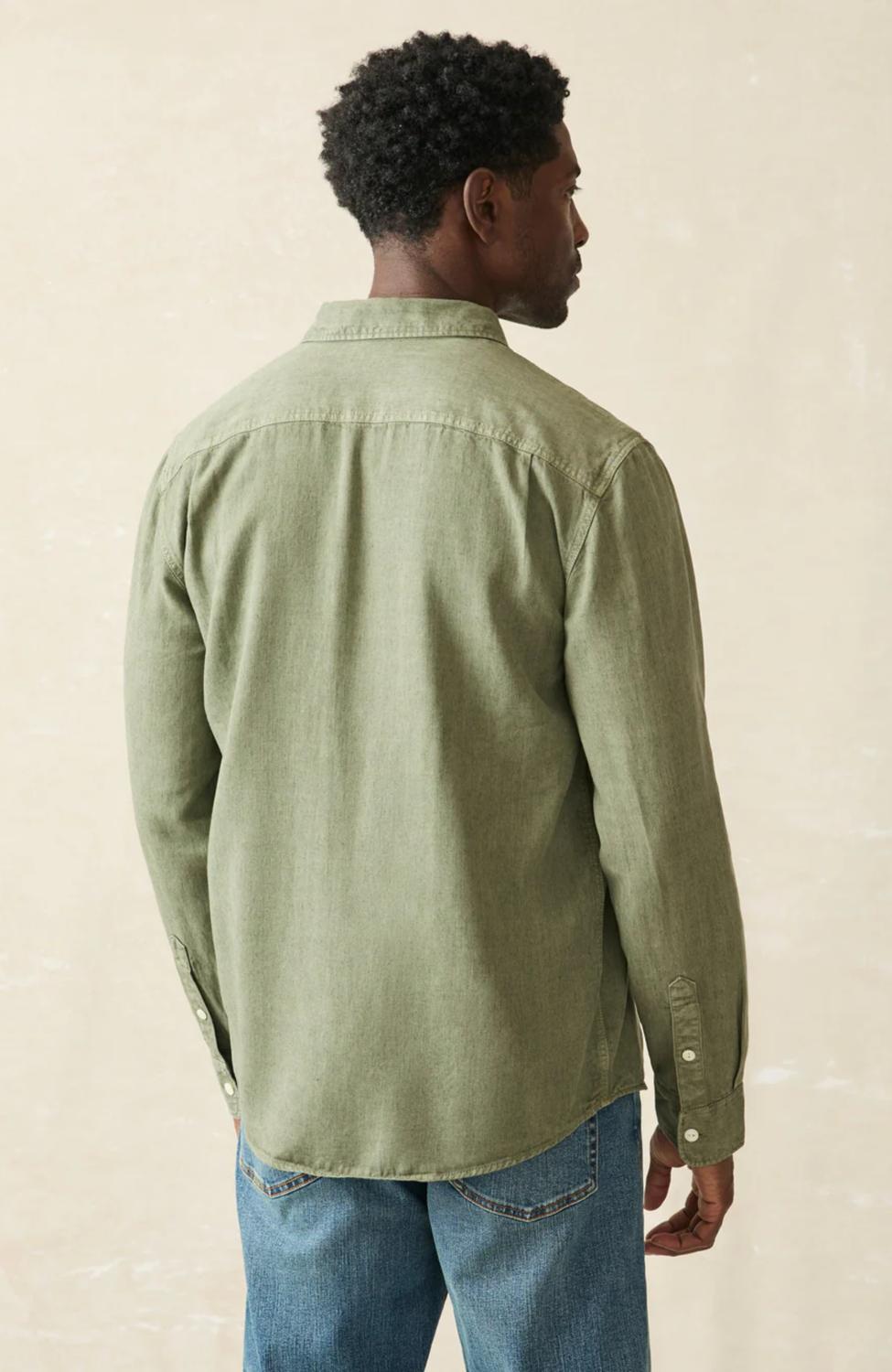 Faherty - Tried & True Chambray Long Sleeve Work Shirt