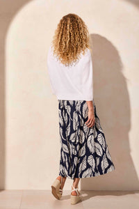 Tribal - Curved-hem Cocoon Cardigan