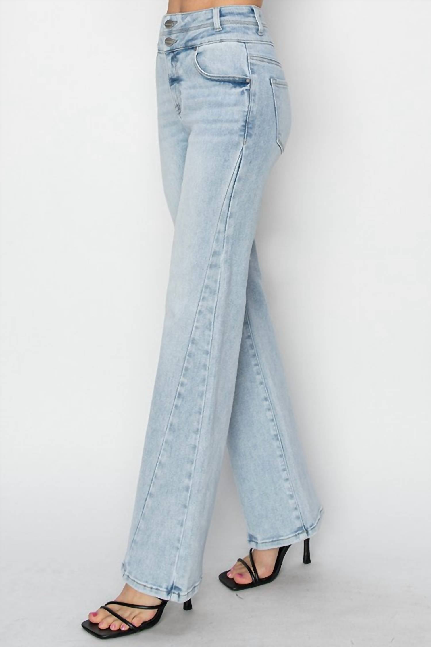 Risen - High Rise Ankle Straight Jeans
