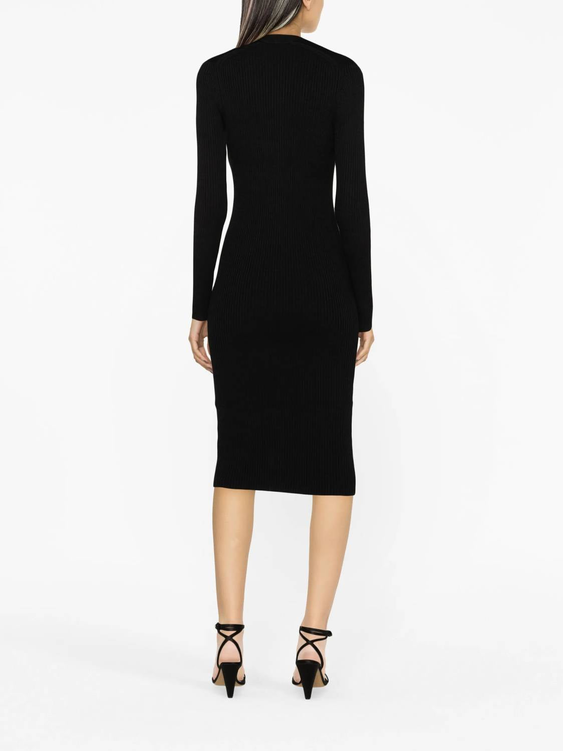 Isabel Marant - Zael Long Sleeve Zip Front Ribbed Dress