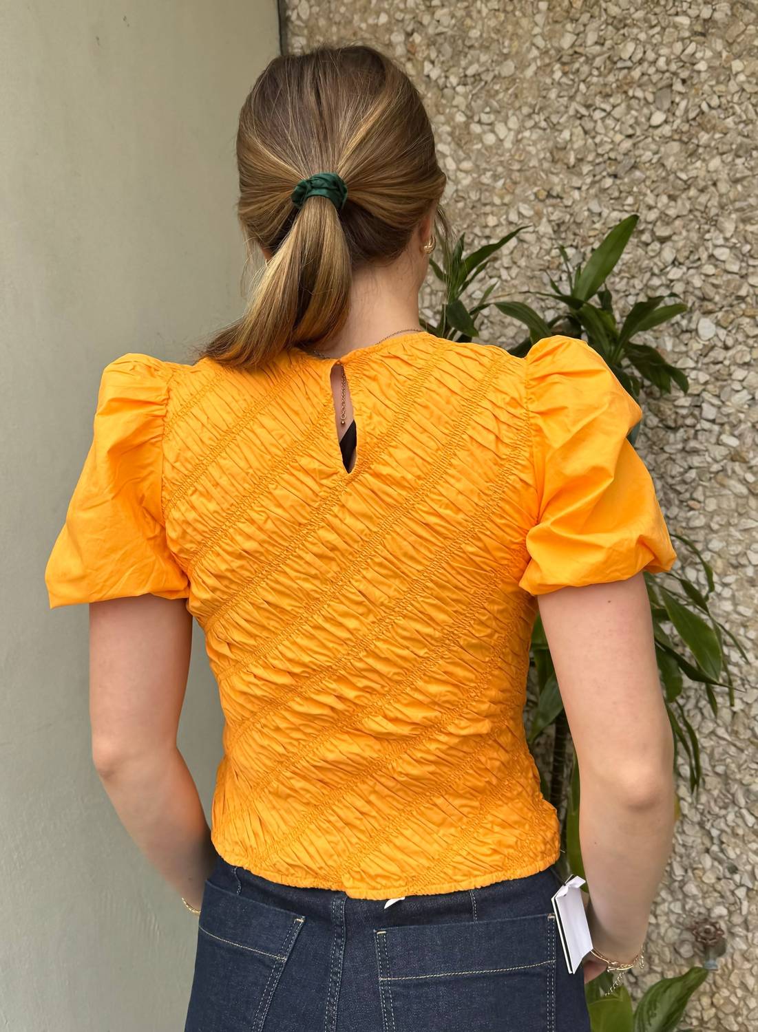 English Factory - Asymmetrical Smocked Top
