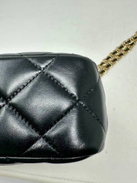 Chanel - Preloved Quilted Lambskin Flap Bag With Gold Top Handle And Crossbody Chain