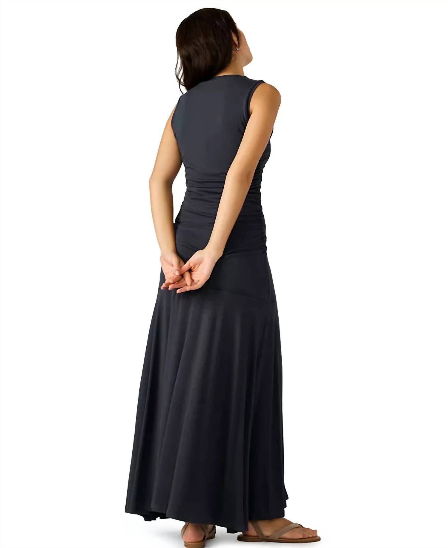 STEVE MADDEN Jace Maxi Dress in faded black - women's dress - detail view