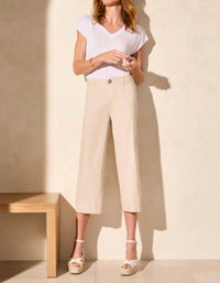 Tribal - High Rise Twill Capri Pants