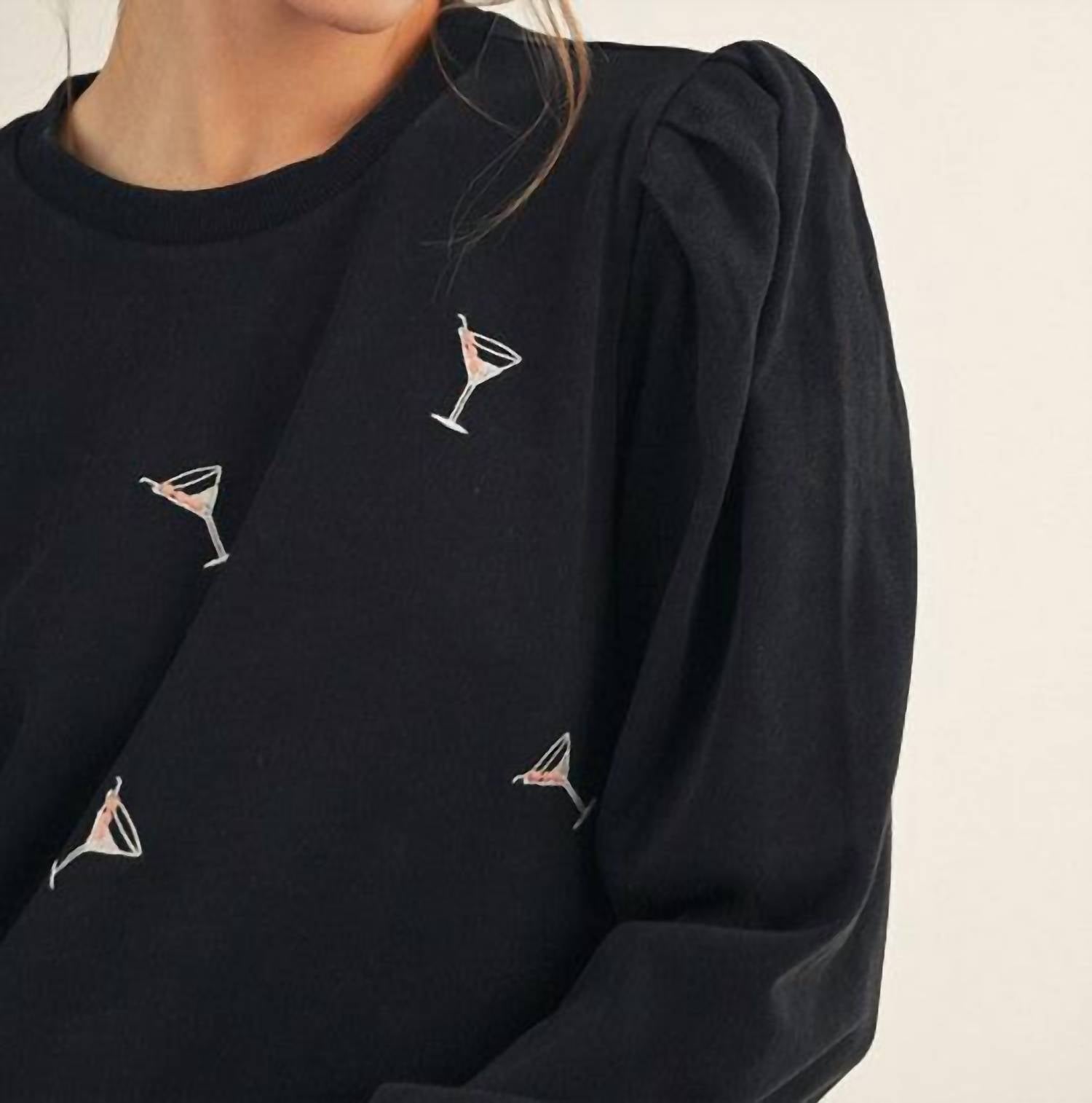 Jodifl - Martini Cocktail Embroidered Top