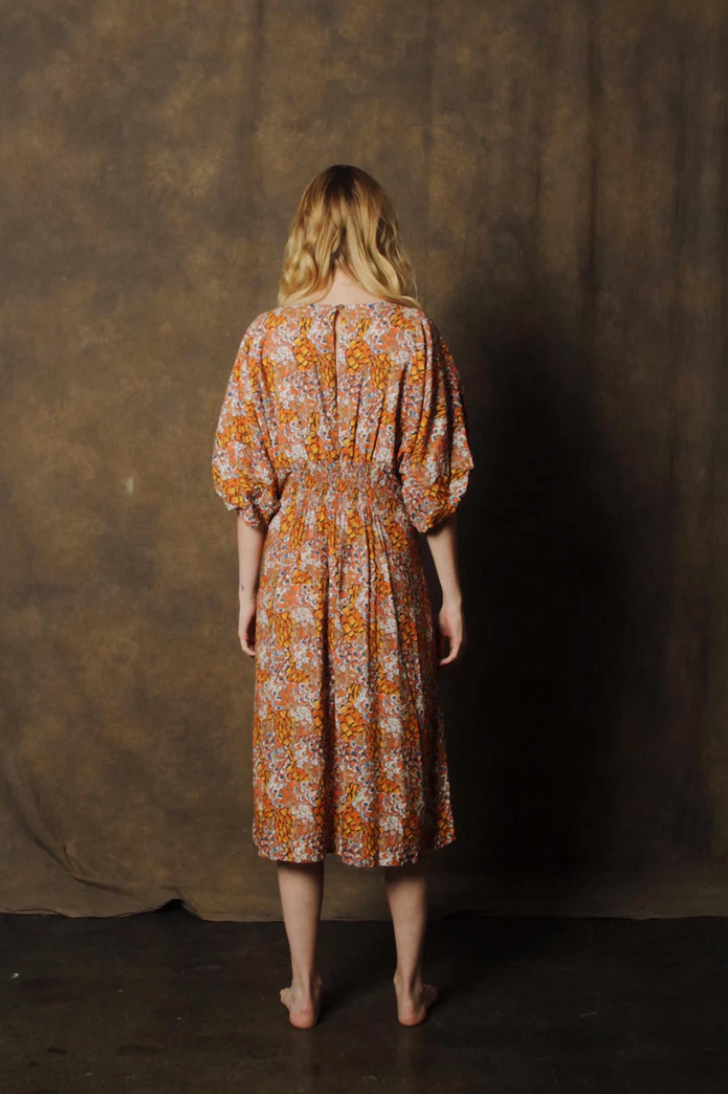 Rora - Pull On V-neck Midi Dress