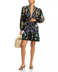 Farm Rio - Winter Garden Long Sleeve Mini Dress