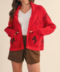 &Merci - Trail Haven Horse Cardigan