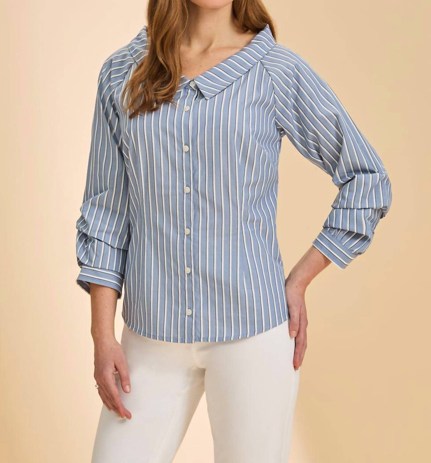 Fdj - Off The Shoulder Stripe Blouse