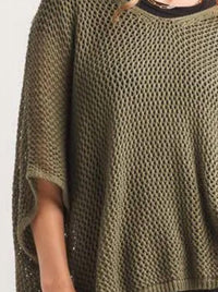 Papillon - Open Mesh Knit Poncho