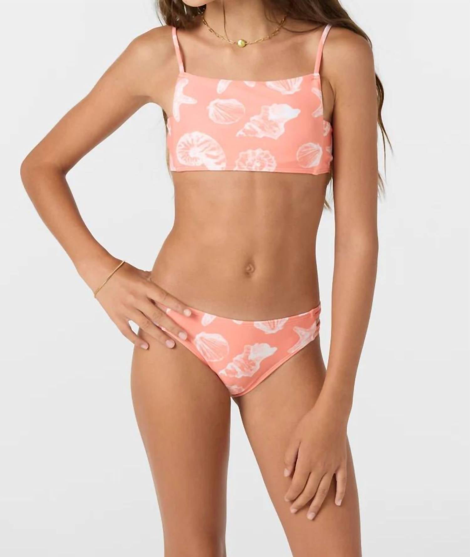 O'Neill - Girls Sandy Seashells Square Neck Top Set