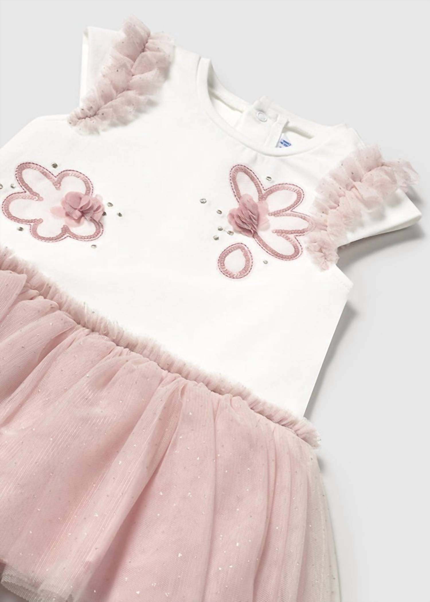 Mayoral - Girls' Floral Embellished Tutu Dress