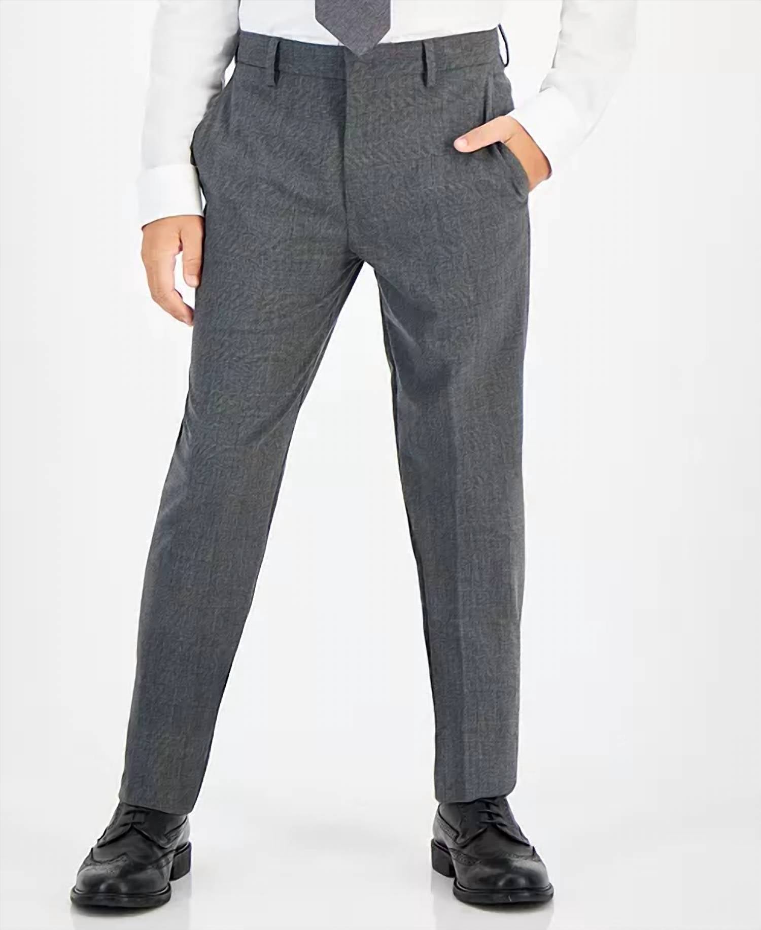Brooks Brothers - Big Boys Plaid Stretch Dress Pants
