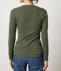 Lilla P - Rib Slub Long Sleeve Crewneck Top
