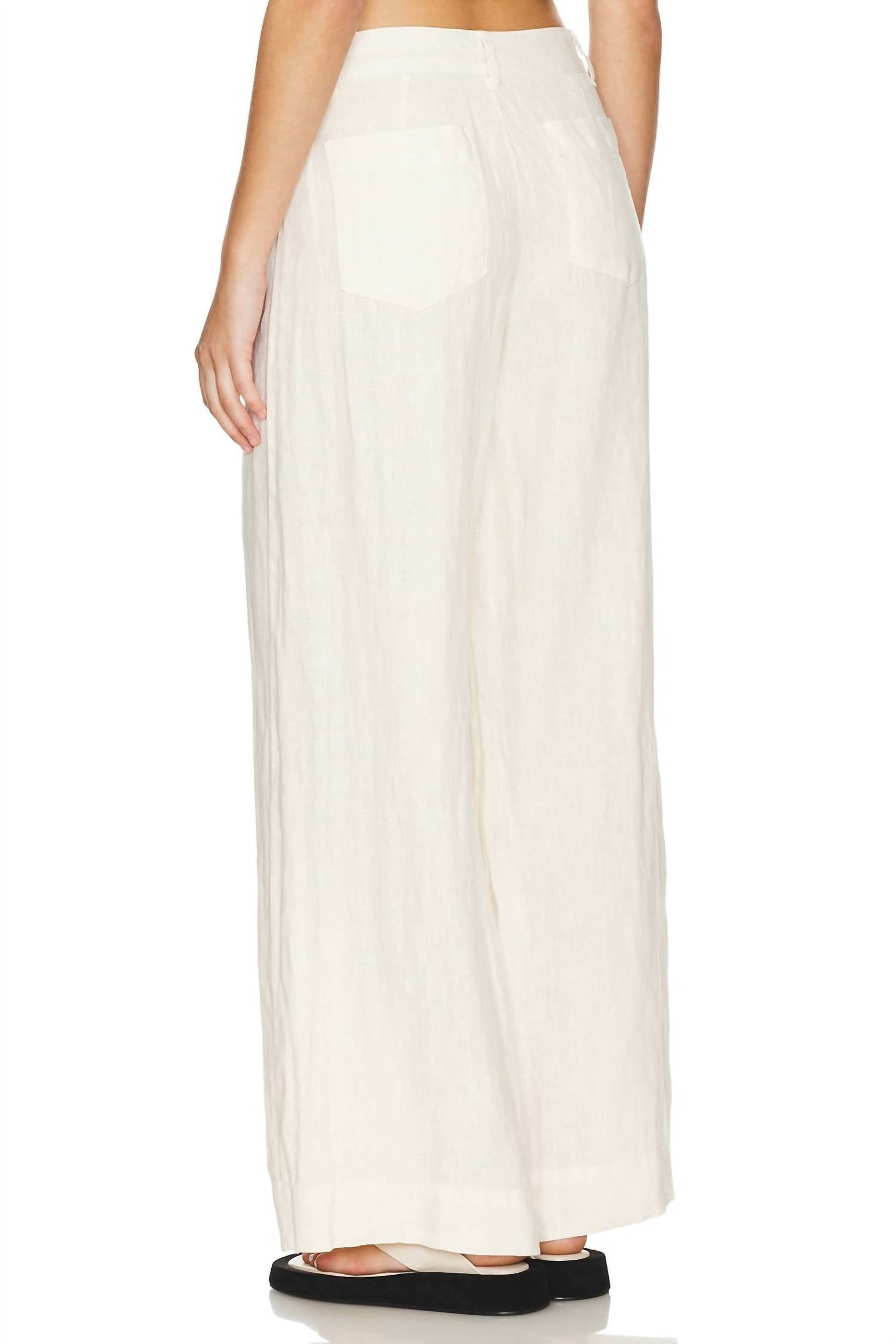 Sanctuary - Linen Marine Wide Leg Pants