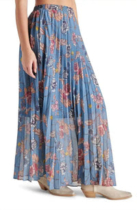 Steve Madden - Coppola Floral Pleated Maxi Skirt