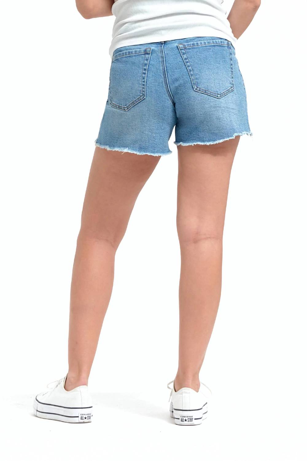 1822 Denim - Jean Shorts With Bellyband - Maternity