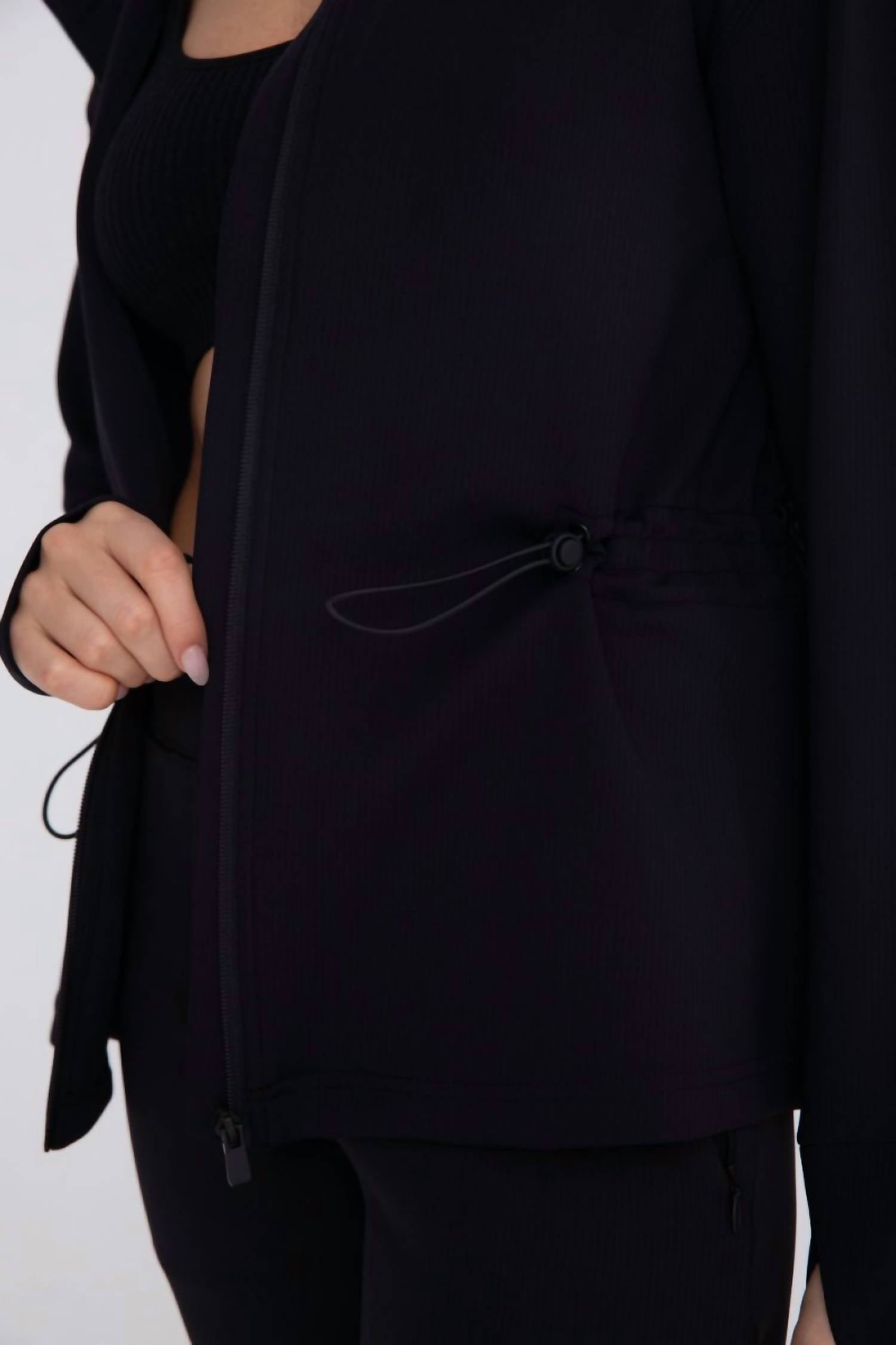 Mono B - Ribbed Hooded Jacket