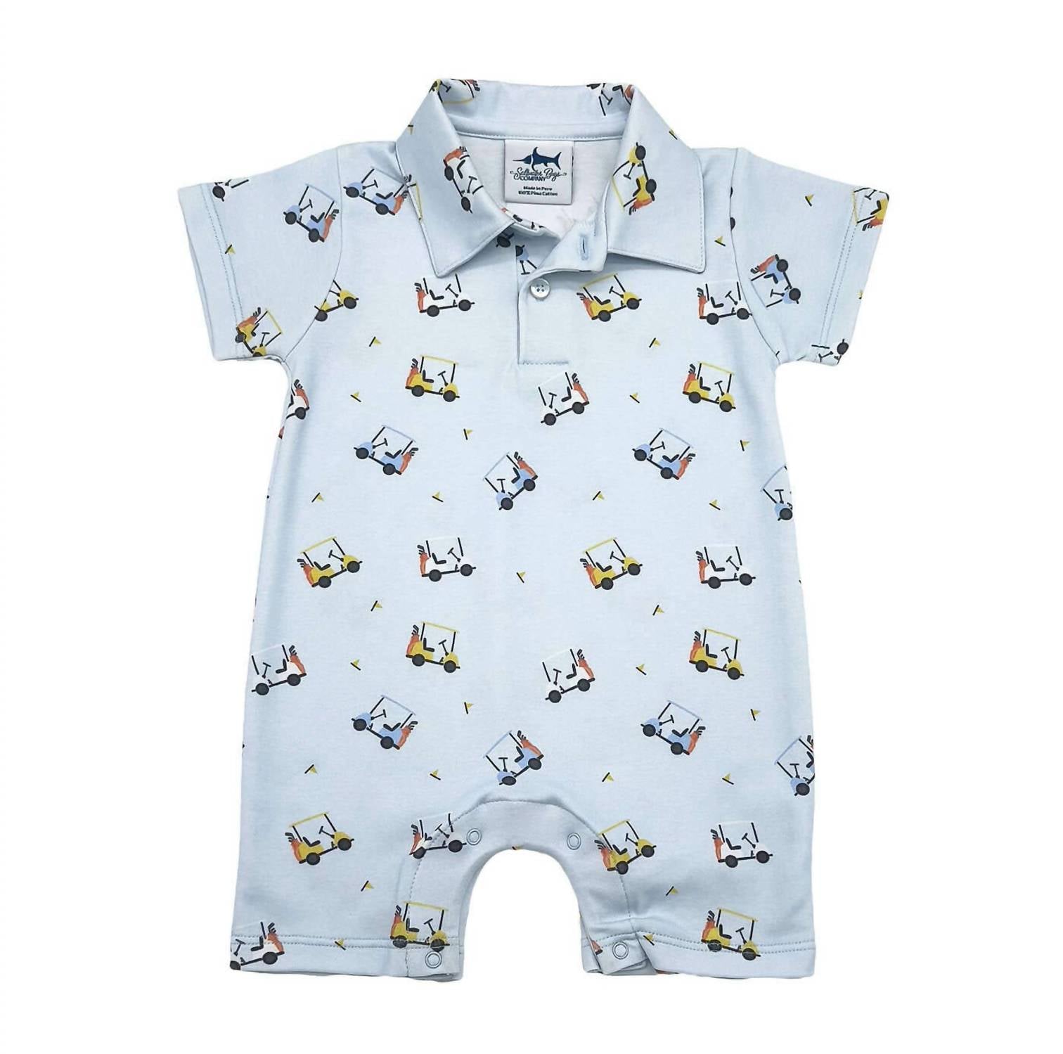 Saltwater Boys Co. - Boy's Signature Pima Boys Polo Short Sleeve Romper