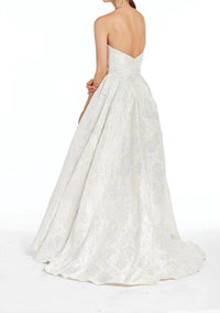 ALYCE PARIS Secret Strapless Ball Gown in ivory - women's dress - detail view