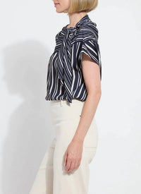 Lysse - Tamar Stripe Bow-tie Neck Top