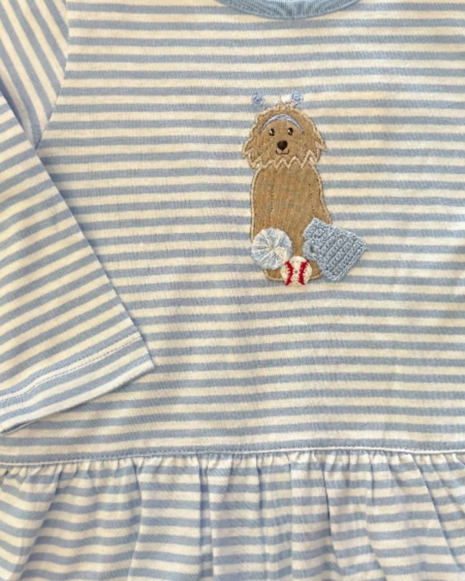 Luigi Kids - Girl's Cheer Dog With Pom Poms Tee