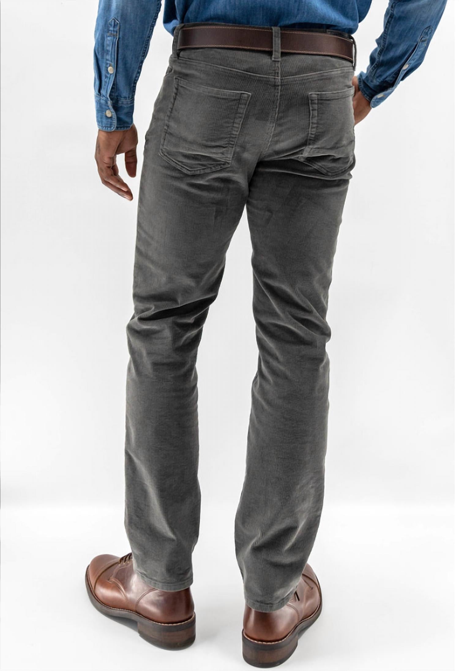 DEVIL-DOG Stretch Cords Pant in carbon - men's pants - alternate view
