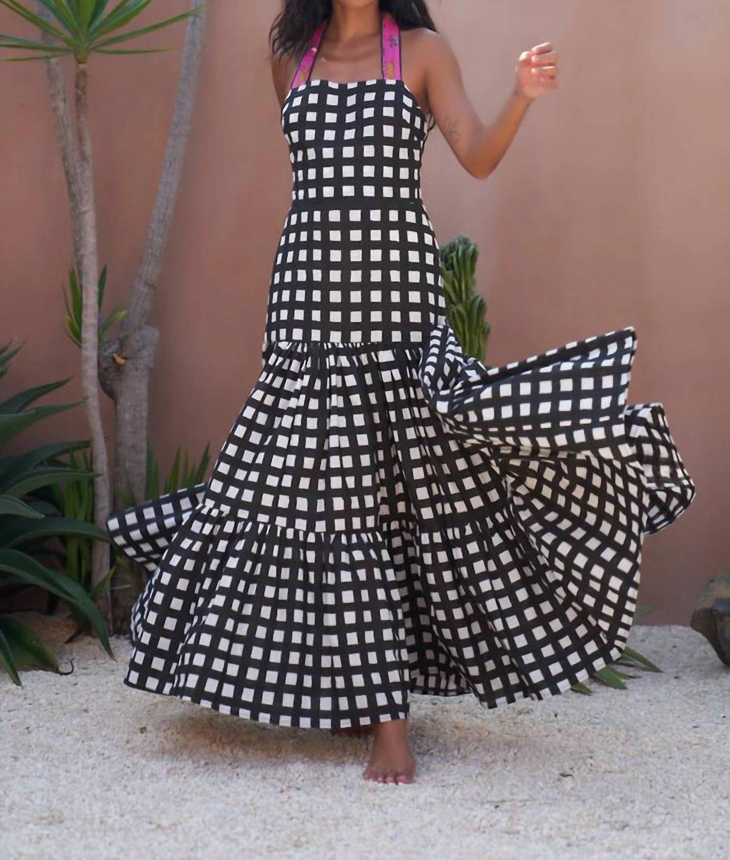 Mo Maya - Luna Leopard Strap Maxi Dress