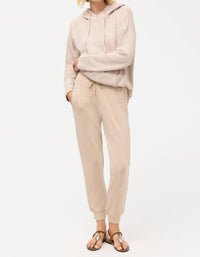 Johnny Was COZY CONTRAST STRIPE JOGGER in dark oat - women's pants