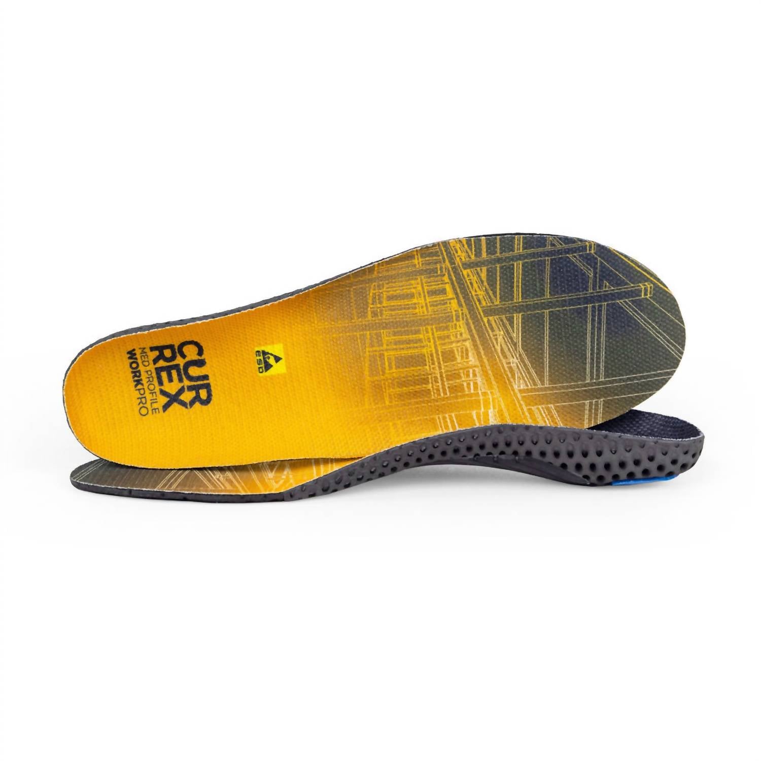 CURREX Unisex Workpro Esd Medium Insoles in yellow black - women's shoe - view 5