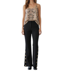 Toccin - Gracie Button Detail Flared Pants