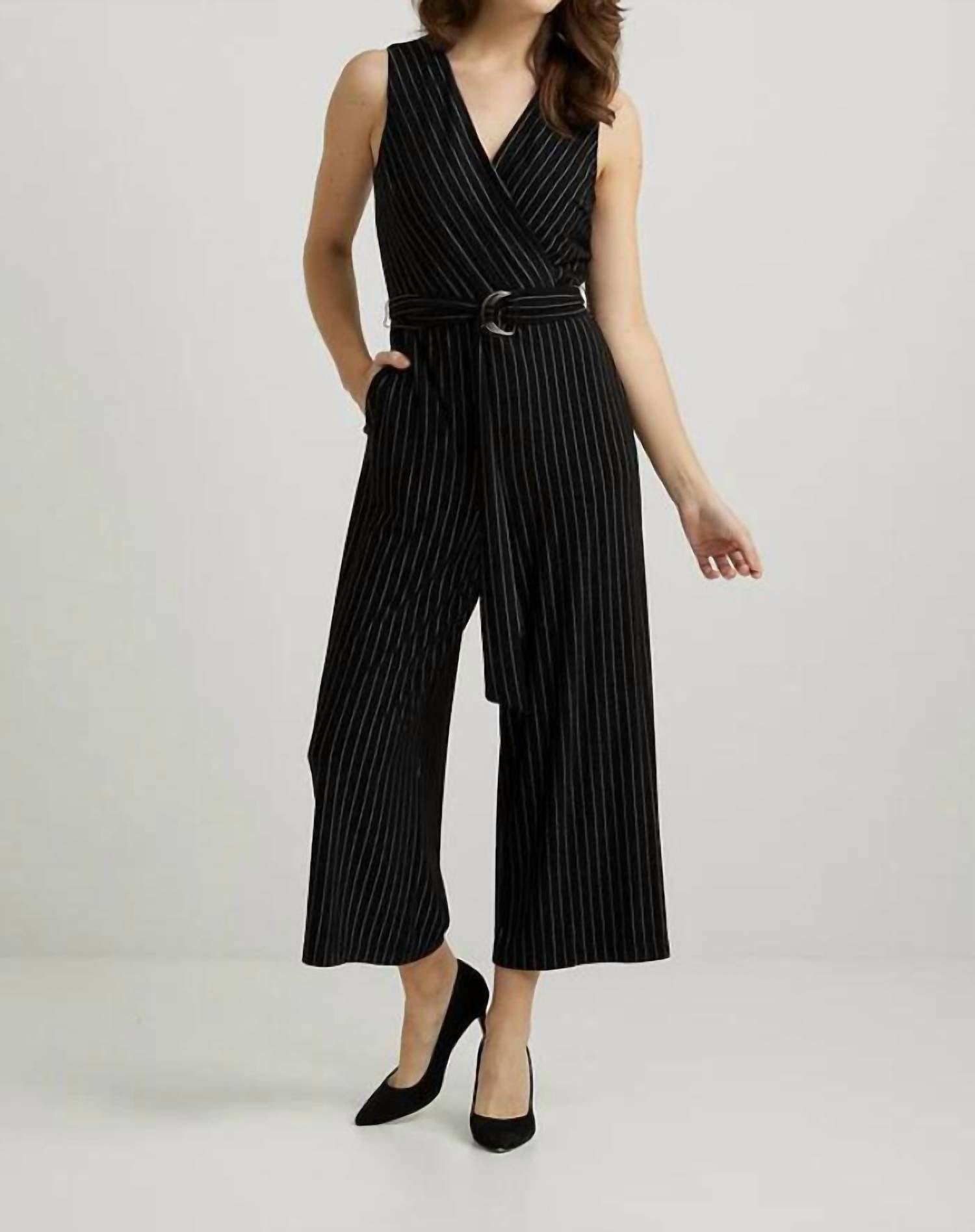 Joseph Ribkoff - Pinstripe Sleeveless Jumpsuit