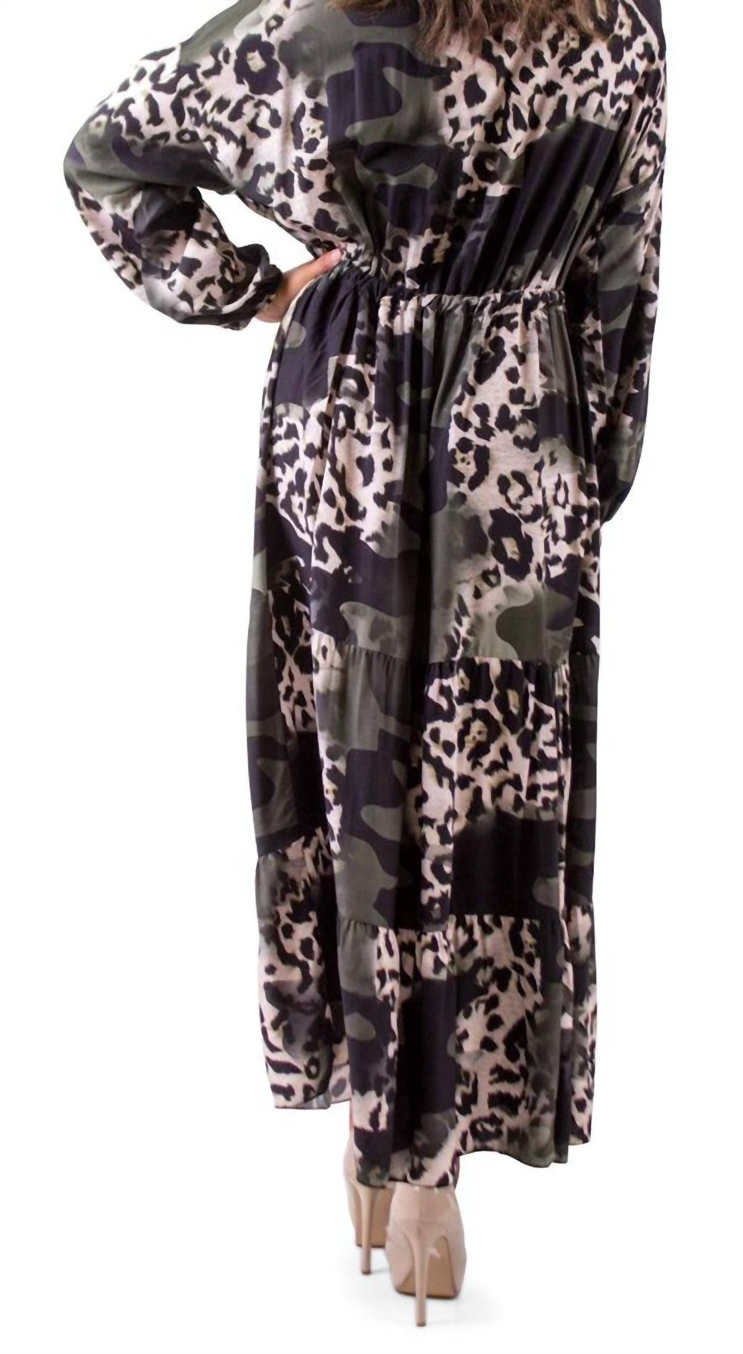 Gigi Moda - Safari Print Maxi Dress