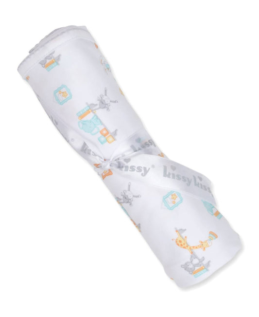 Kissy Kissy - Toy Shelf Treasures Pima Cotton Baby Blanket