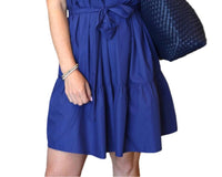 Joy Joy Pintuck Placket Dress in navy - women's dress