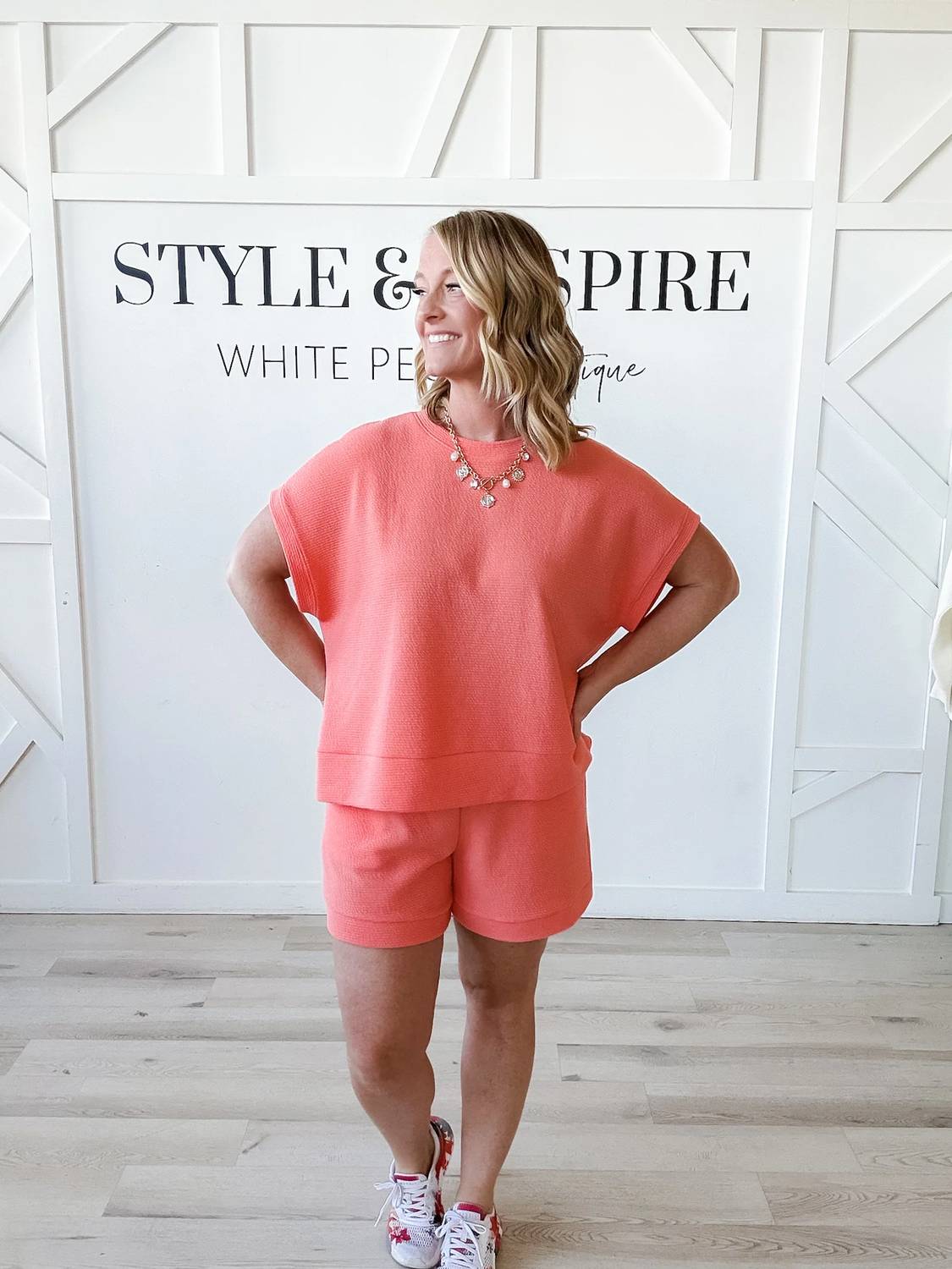 Stylive - Jenny Textured Lounge Shorts