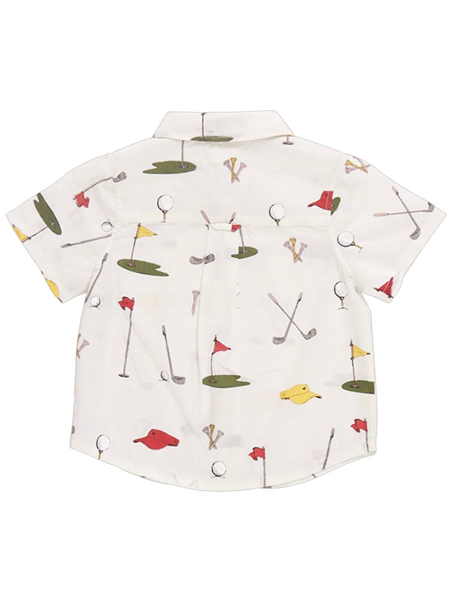 Pink Chicken - Boy's Golf Tournament Jack Short Sleeve Shirt