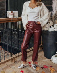 Entro - Catalina High Waist Faux Leather Pants
