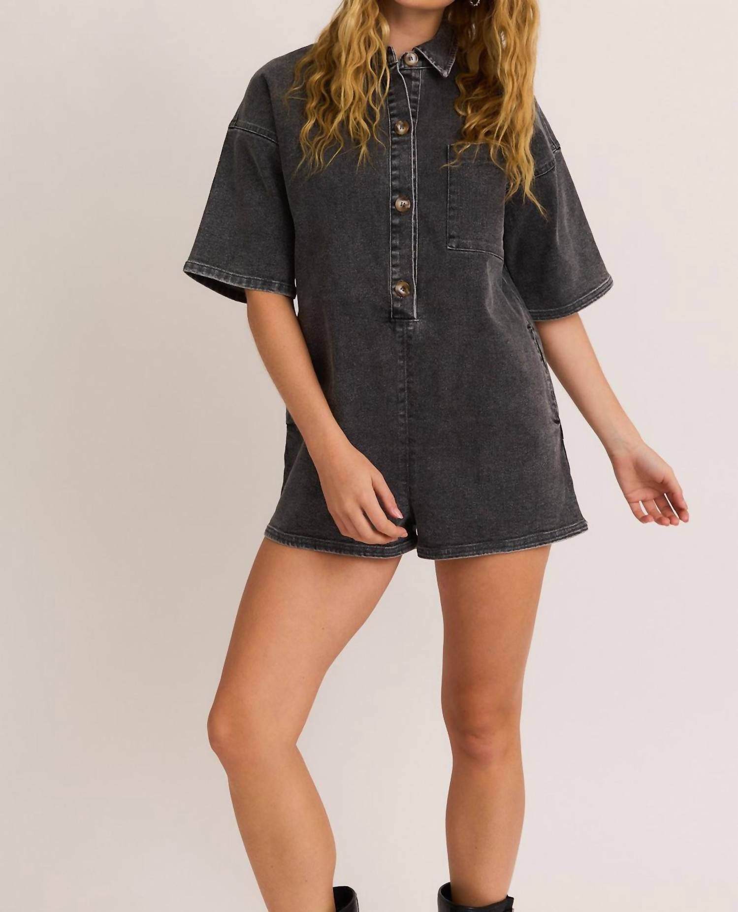 Le Lis - The Comeback Denim Romper