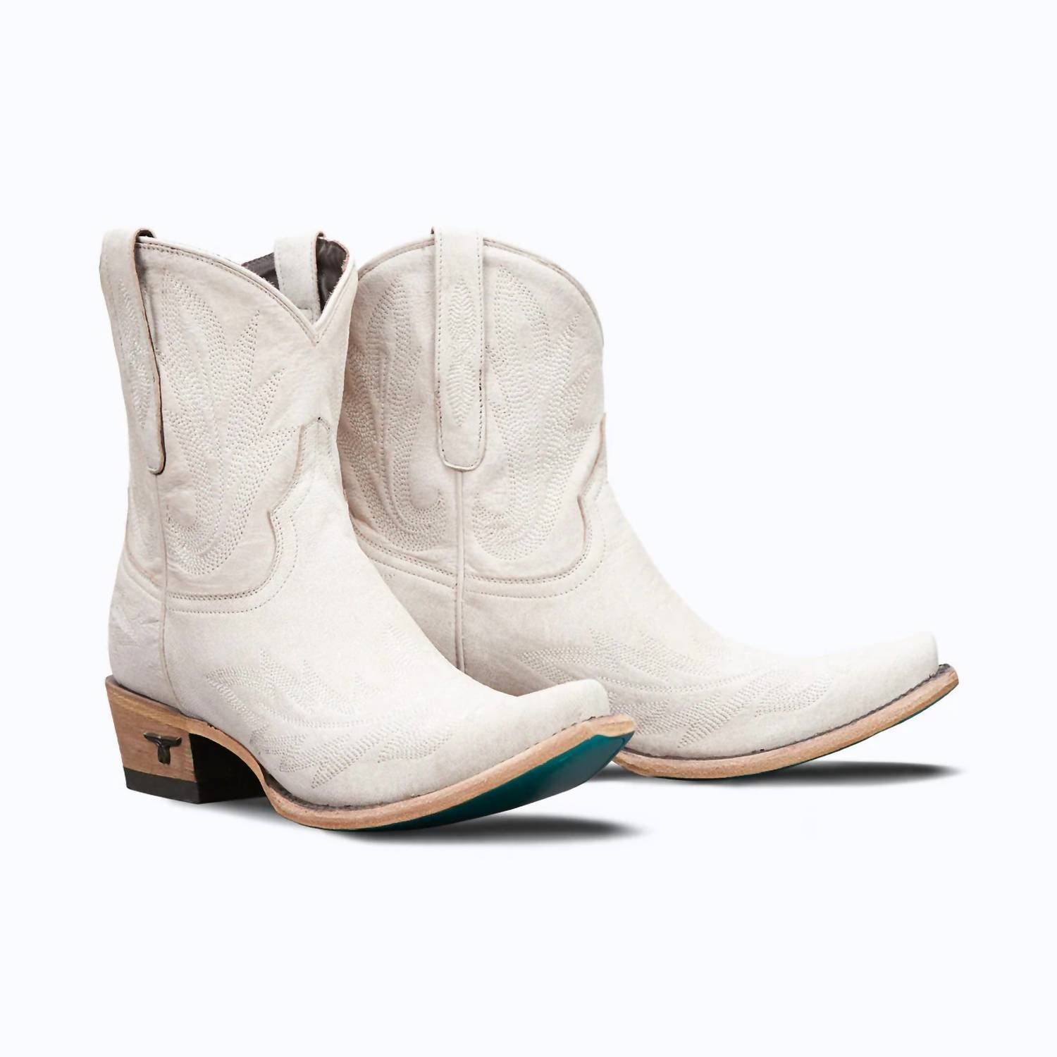 Lane Boots Women's Lexington Western Bootie in ceramic crackle - women's shoe - alternate view