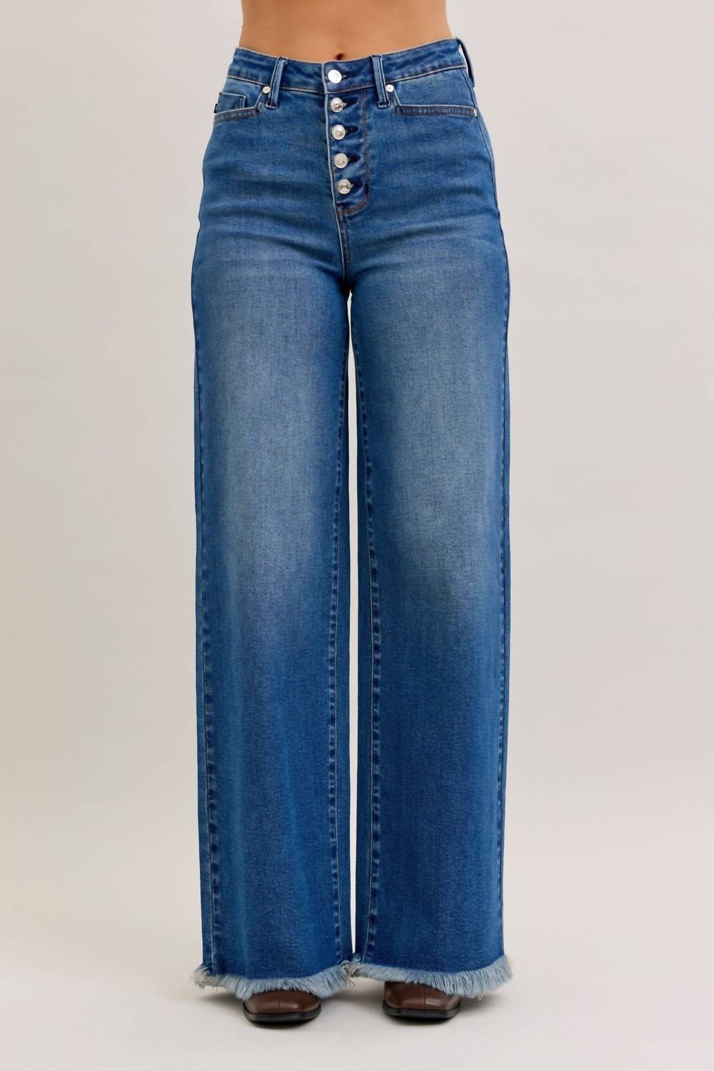 Judy Blue - Column Leg Button Fly Jeans