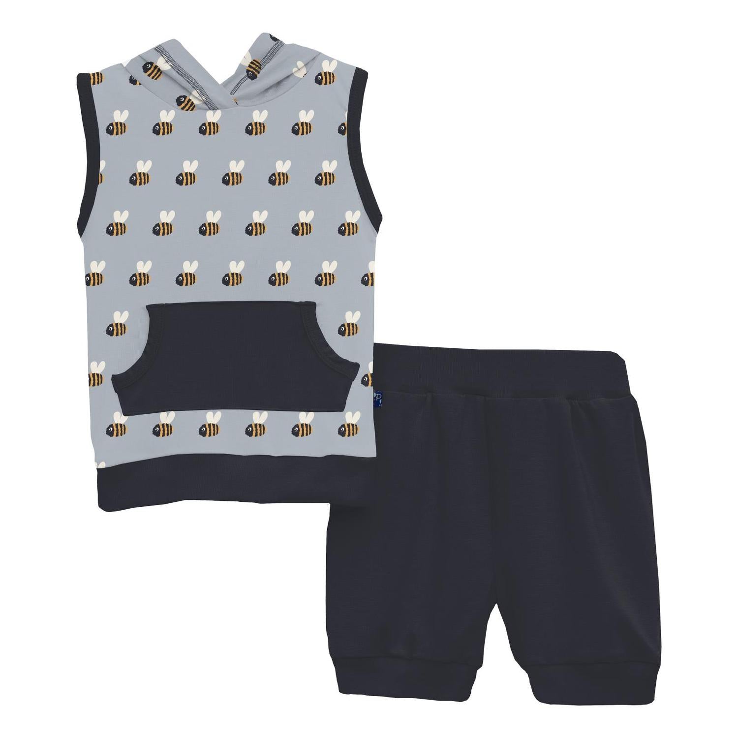 Kickee - Kids' Hoodie Tank Outfit Set