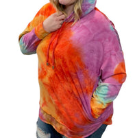 Jodifl - Bright Tie Dye Pullover Hoodie
