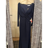 Mac Duggal - Ieena Long Sleeve Ruched V-neck Dress