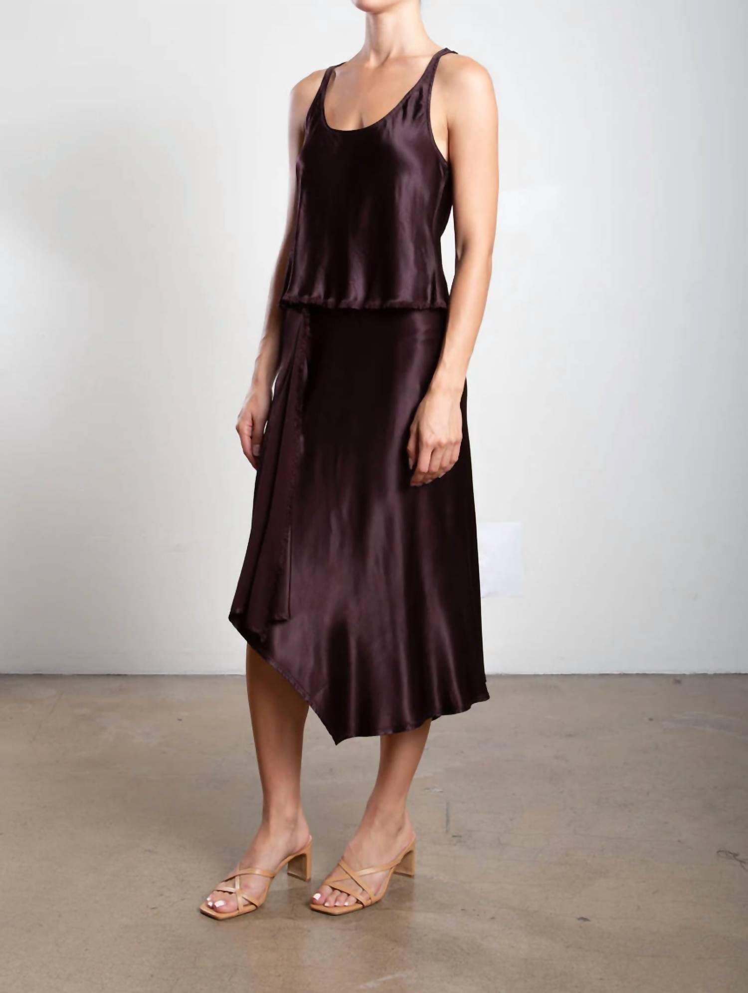 Pharaoh Samara Skirt in vintage satin - women's skirt - view 4